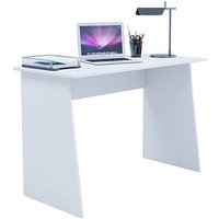 VCM my office Masola Maxi Schreibtisch weiß rechteckig, Wangen-Gestell weiß 110,0 x 50,0 cm von VCM my office