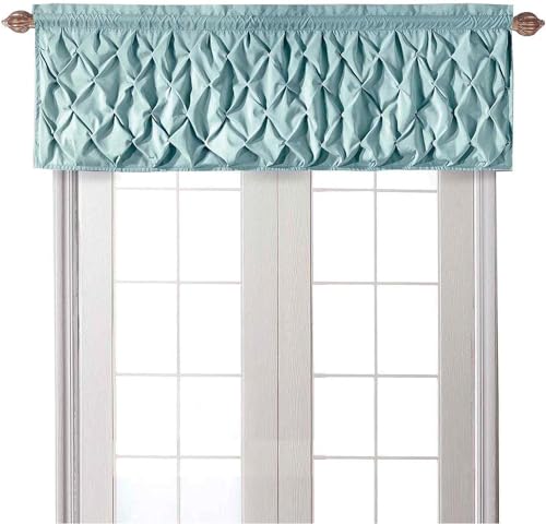 VCNY Home, Volant mit Stangentasche, modernes Wohnaccessoire, blau (Carmen Blue), 152 cm x 51 cm von VCNY Home