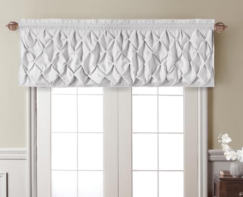 VCNY Home Carmen Fensterdekoration mit Stangentasche, Moderne Wohnkultur, Mikrofaser, Weiss/opulenter Garten, 60" W x 20" L (Pack of 1) von VCNY Home