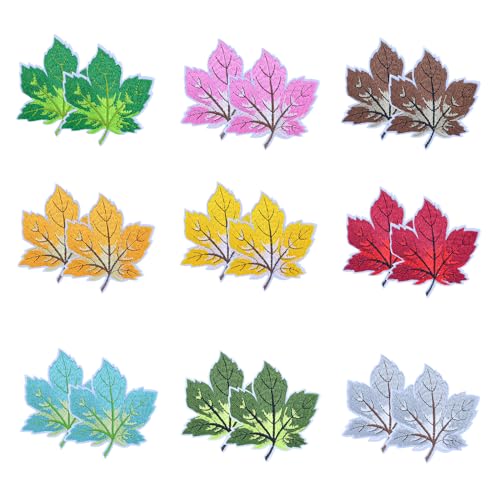 VCRANONR 18 Stück Ahornblätter Patches, 7,9x7,5cm Patches Sticker zum Aufbügeln auf Stoff, Stickerei Aufnäher, DIY Bügelflicken Set, Dekoration Bestickte Patches, Handwerk Bügelbilder Aufnäher Blumen VCRANONR 18 Stück Ahornblätter Patches, 7,9x7,5cm Patches Sticker zum Aufbügeln auf Stoff, Stickerei Aufnäher, DIY Bügelflicken Set, Dekoration Bestickte Patches, Handwerk Bügelbilder Aufnäher Blumen von VCRANONR