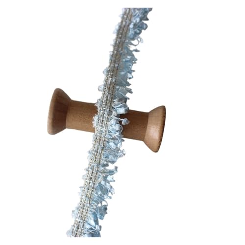 Gurtband 2 Yard 2 cm Tweed Fransenbesatz Gemischte Quaste Trimmen Nähzubehör for Kleidungsstück DIY Vintage Trimmen FüR Diy-Projekte, Handarbeiten(Baby blue (2cm) von VCSZYAFX