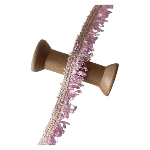Gurtband 2 Yard 2 cm Tweed Fransenbesatz Gemischte Quaste Trimmen Nähzubehör for Kleidungsstück DIY Vintage Trimmen FüR Diy-Projekte, Handarbeiten(Bright pink (2cm) von VCSZYAFX