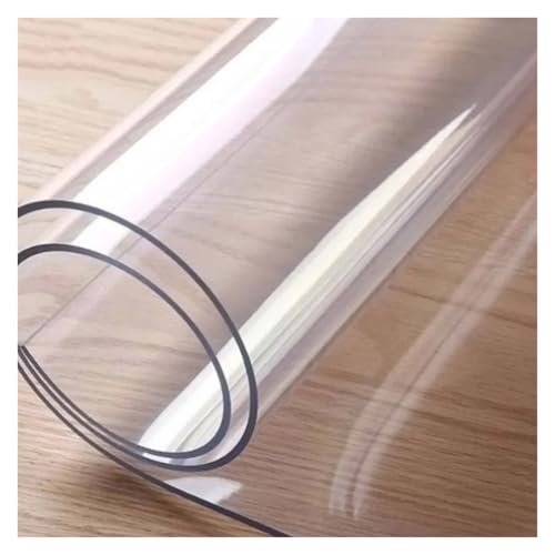 Tischfolie Durchsichtig Transparent Tablecloth Waterproof Table Cover Pad Oil-Proof Table Mat Soft Glass Table Mat 2mm PVC Dining Table Protector Cover FüR Wohnzimmertisch Restaurant(100x200) von VCSZYAFX