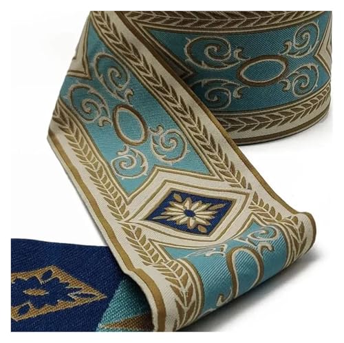 Trim Vorhang dekorative Tasche Gürtel Jacquard 9 cm breit Gurtband DIY Band Schnur Streifen FüR Diy-Projekte, Handarbeiten(Brown) von VCSZYAFX