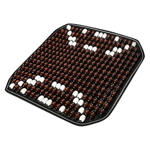 VCSZYAFX 45 Autositzbezug Holzperlen Autos Sitzbezug Kissen Home Office Perlensitzkissen Sommer Belüfteter Stuhlsitzbezug(Coffee) von VCSZYAFX
