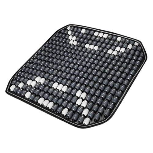 VCSZYAFX 45 Autositzbezug Holzperlen Autos Sitzbezug Kissen Home Office Perlensitzkissen Sommer Belüfteter Stuhlsitzbezug(Grey) von VCSZYAFX