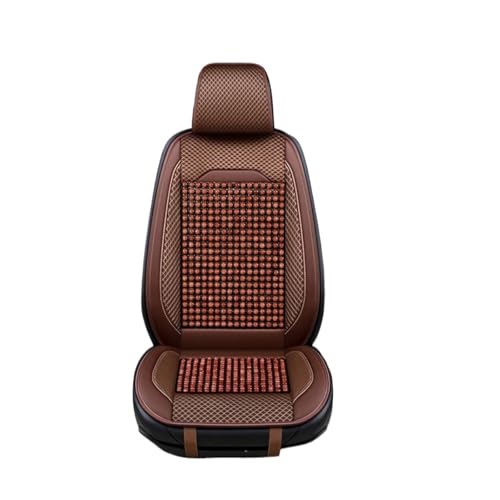 VCSZYAFX Autositzbezug aus Holzperlen, Einzelsitz-Schutzbezug for Autositze, Vier Jahreszeiten, universell, bequem, Einzelsitz-Autokissen(Brown) von VCSZYAFX