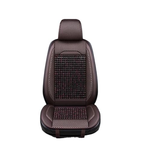 VCSZYAFX Autositzbezug aus Holzperlen, Einzelsitz-Schutzbezug for Autositze, Vier Jahreszeiten, universell, bequem, Einzelsitz-Autokissen(Coffee) von VCSZYAFX