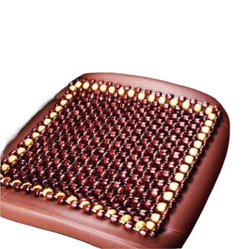 VCSZYAFX Holzperlen Auto Sitzkissen Holz Schal Massage Sitzbezug Universal Holzperlen Set(Brown) von VCSZYAFX