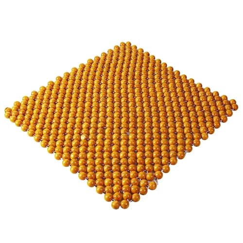 VCSZYAFX Sommer Auto Holzperlen Kissen Cooler Sitzschutz Holz Universal Sitzzubehör Auto Perlenbezug Kissen Autoinnenausstattung(Style1) von VCSZYAFX
