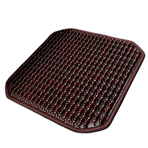 VCSZYAFX Sommer Autositzkissen Holzperlen Komplettset Auto Wasserdicht Universal Autositzbezug(40cmx40cm,Style1) von VCSZYAFX