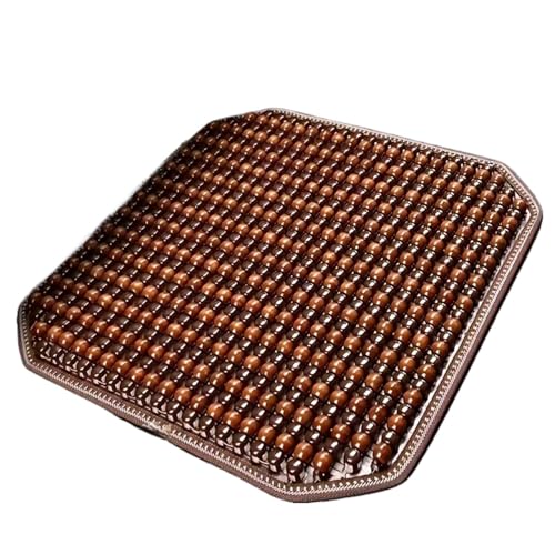 VCSZYAFX Sommer Autositzkissen Holzperlen Komplettset Auto Wasserdicht Universal Autositzbezug(41cmx41cm,Style2) von VCSZYAFX