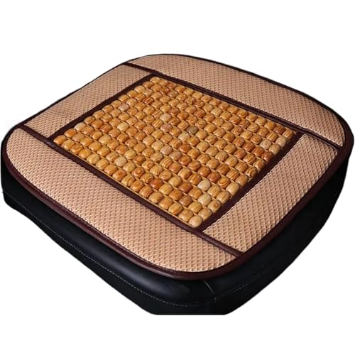 VCSZYAFX Sommer Autositzkissen Sitzstütze Auto Taille Atmungsaktive Holzperlen Einzelrückenkissen Dickes Kissen(Style3) von VCSZYAFX