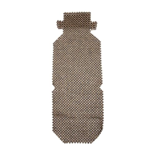 VCSZYAFX Universal Sommer Cool Holzperlen Sitzbezug Massage Autositzkissen 45x130CM Kissen Stuhlbezug Auto Auto Büro Zuhause(Khaki) von VCSZYAFX