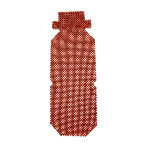 VCSZYAFX Universal Sommer Cool Holzperlen Sitzbezug Massage Autositzkissen 45x130CM Kissen Stuhlbezug Auto Auto Büro Zuhause(Red) von VCSZYAFX