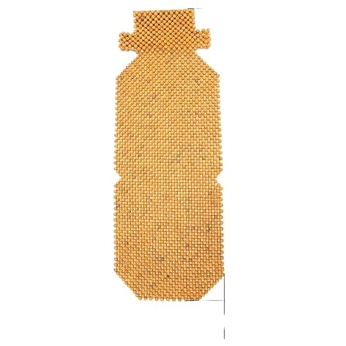 VCSZYAFX Universal Sommer Cool Holzperlen Sitzbezug Massage Autositzkissen 45x130CM Kissen Stuhlbezug Auto Auto Büro Zuhause(Yellow) von VCSZYAFX