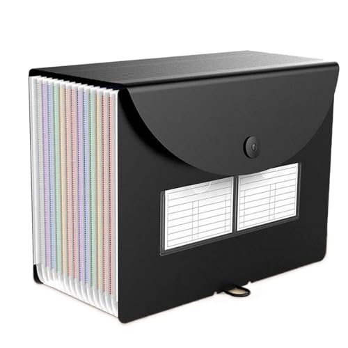 Expanding File Folder, Erweiterbarer Akkordeon-Dateiordner mit 12 Taschen, A4, for Papierdokumente und Quittungen Expanding File Folder, Erweiterbarer Akkordeon-Dateiordner mit 12 Taschen, A4, for Papierdokumente und Quittungen von VDCVADKYE