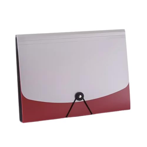 Expanding File Folder, Fächermappe A4 Akkordeon 13 Fächer Mehrfarbig(Red) von VDCVADKYE