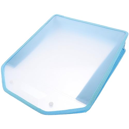 Expanding File Folder, Fächermappe aus Kunststoff, A4, mit Druckknopfverschluss und Kartenfach, blau Expanding File Folder, Fächermappe aus Kunststoff, A4, mit Druckknopfverschluss und Kartenfach, blau von VDCVADKYE