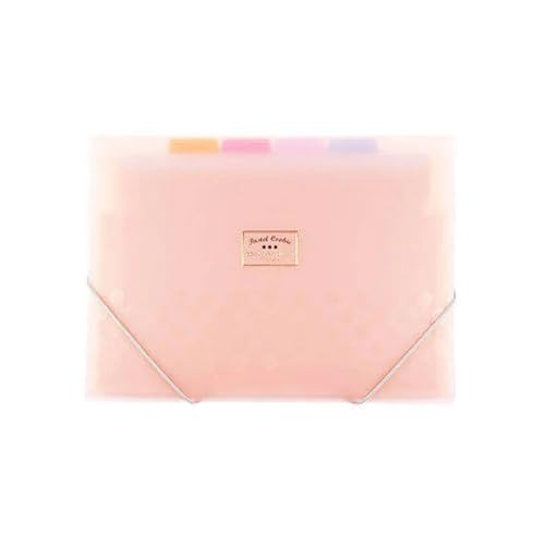 Expanding File Folder, PP Fächermappe A4 8 Lagen Multicolor(Pink) von VDCVADKYE