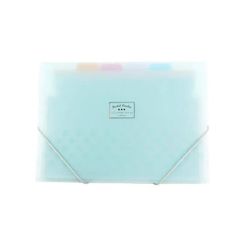 Expanding File Folder, PP Fächermappe A4 8 Lagen Multicolor(Sky Blue) von VDCVADKYE