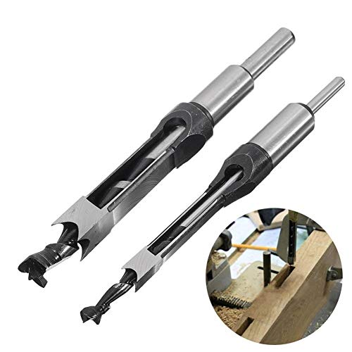 Holz Vierkantbohrer， 10 mm/16 mm Vierkant-Lochsägen-Schlangenbohrer for die Holzbearbeitung – Stemmmeißel for Präzisionsbohrungen(2pcs) von VDCVADKYE