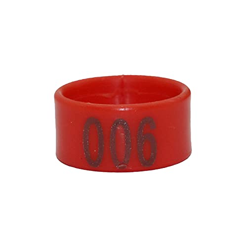 Hühnerbein Ringe， 100 Pcs 1.6/1.8/2,0 Cm Huhn Fuß Ring Tauben Identifikation Fuß Ring(Red,2.0 cm) von VDCVADKYE