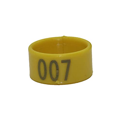 Hühnerbein Ringe， 100 Pcs 1.6/1.8/2,0 Cm Huhn Fuß Ring Tauben Identifikation Fuß Ring(Yellow,1.6 cm) von VDCVADKYE