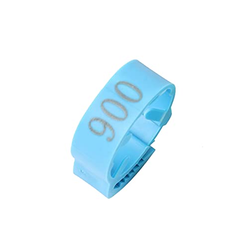 Hühnerbein Ringe， 100 Pcs Huhn Fuß Ring Einstellbare Größe Geflügel Bein Digitale Label Schnalle Ring(Blue) von VDCVADKYE