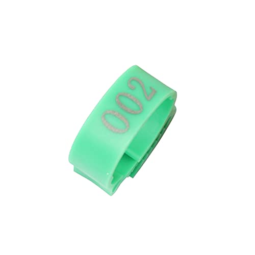 Hühnerbein Ringe， 100 Pcs Huhn Fuß Ring Einstellbare Größe Geflügel Bein Digitale Label Schnalle Ring(Green) von VDCVADKYE