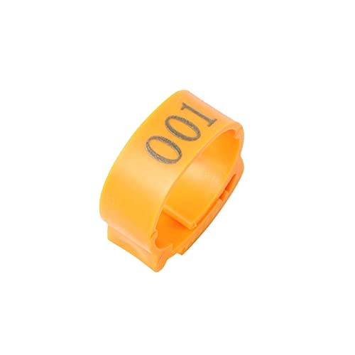 Hühnerbein Ringe， 100 Pcs Huhn Fuß Ring Einstellbare Größe Geflügel Bein Digitale Label Schnalle Ring(Orange) von VDCVADKYE