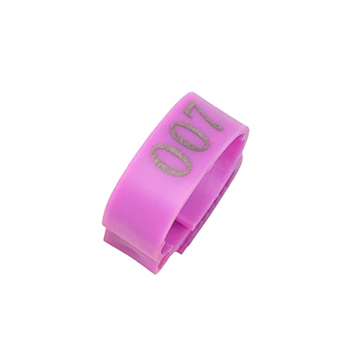 Hühnerbein Ringe， 100 Pcs Huhn Fuß Ring Einstellbare Größe Geflügel Bein Digitale Label Schnalle Ring(Purple) von VDCVADKYE