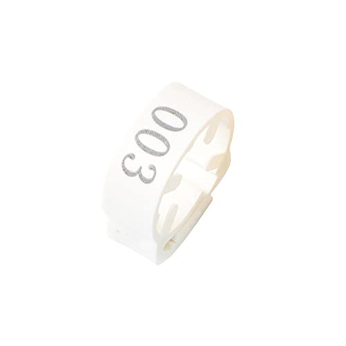 Hühnerbein Ringe， 100 Pcs Huhn Fuß Ring Einstellbare Größe Geflügel Bein Digitale Label Schnalle Ring(White) von VDCVADKYE