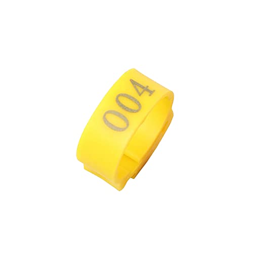 Hühnerbein Ringe， 100 Pcs Huhn Fuß Ring Einstellbare Größe Geflügel Bein Digitale Label Schnalle Ring(Yellow) von VDCVADKYE