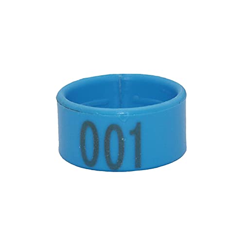 Hühnerbein Ringe， 100 Pcs Innen Durchmesser 1.6/1.8/2,0 cm Offene Art Huhn Fuß Ring Vögel Fuß Ringe(Blue,2.0 cm) von VDCVADKYE