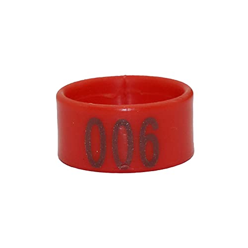 Hühnerbein Ringe， 100 Pcs Innen Durchmesser 1.6/1.8/2,0 cm Offene Art Huhn Fuß Ring Vögel Fuß Ringe(Red,2.0 cm) von VDCVADKYE