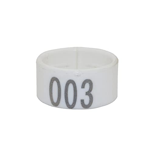 Hühnerbein Ringe， 100 Pcs Innen Durchmesser 1.6/1.8/2,0 cm Offene Art Huhn Fuß Ring Vögel Fuß Ringe(White,2.0 cm) von VDCVADKYE