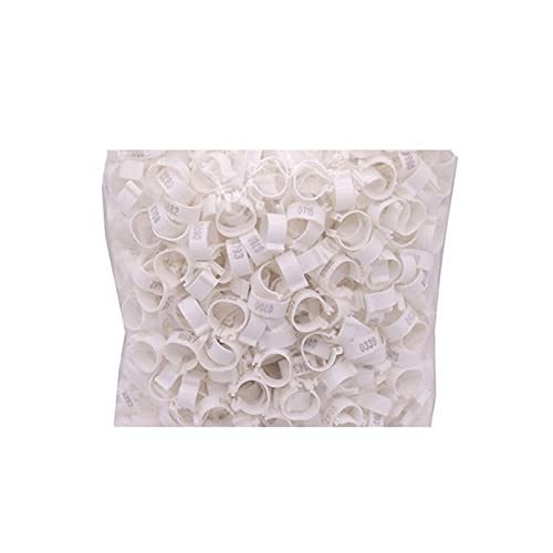 Hühnerbein Ringe， 100 Teile/los Innen Durchmesser 20Mm Huhn Fuß Ring Geflügel Bein Bands(White) von VDCVADKYE