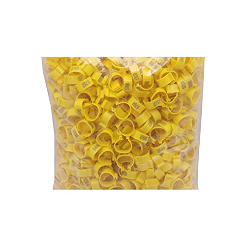Hühnerbein Ringe， 100 Teile/los Innen Durchmesser 20Mm Huhn Fuß Ring Geflügel Bein Bands(Yellow) von VDCVADKYE