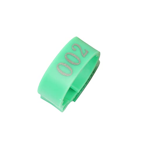 Hühnerbein Ringe， 100Pcs Huhn Füße Ring Einstellbare Größe Geflügel Bein Digital Tag Schnalle Ring(Green) von VDCVADKYE