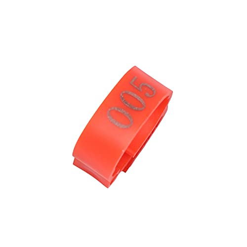 Hühnerbein Ringe， 100Pcs Huhn Füße Ring Einstellbare Größe Geflügel Bein Digital Tag Schnalle Ring(Red) von VDCVADKYE