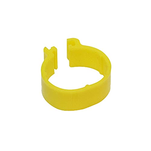 Hühnerbein Ringe， 210 Pcs Huhn Fuß Ring Innen Durchmesser 1,6 cm Kunststoff Schnalle Typ Clip Ringe(Yellow) von VDCVADKYE