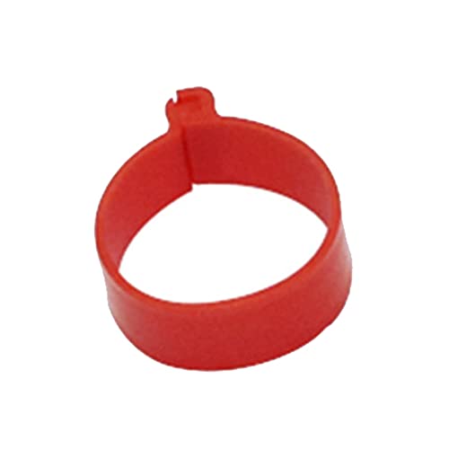 Hühnerbein Ringe， 60 Stück 2,5 cm Hühnerfußringe Clipring Wachtelfußringe(Red) von VDCVADKYE