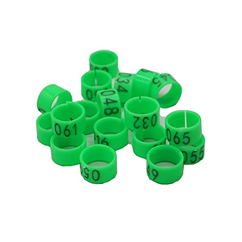 Hühnerbein Ringe， Hühnerfußring 1,6 cm Geflügelidentifikationsringe(Green) von VDCVADKYE
