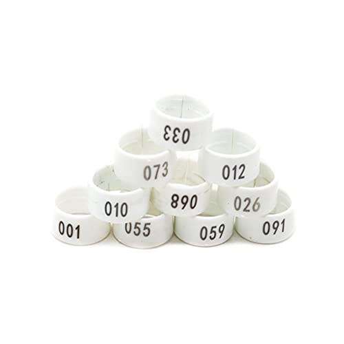Hühnerbein Ringe， Hühnerfußring 1,6 cm Geflügelidentifikationsringe(White) von VDCVADKYE