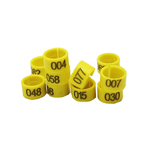 Hühnerbein Ringe， Hühnerfußring 1,6 cm Geflügelidentifikationsringe(Yellow) von VDCVADKYE