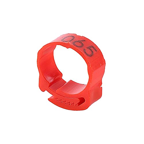Hühnerbein Ringe， Verstellbare Hühnerfußringe, Innendurchmesser Größe 2~2,4 cm, flexible, einziehbare Fußringe(Red) von VDCVADKYE