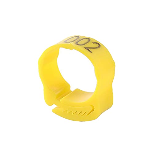 Hühnerbein Ringe， Verstellbare Hühnerfußringe, Innendurchmesser Größe 2~2,4 cm, flexible, einziehbare Fußringe(Yellow) von VDCVADKYE