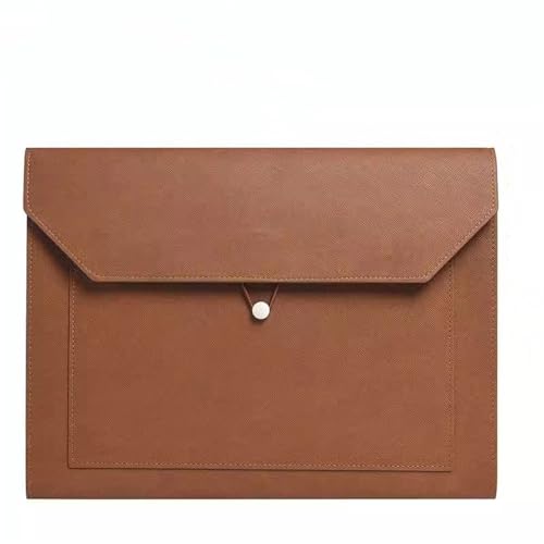 Lederumschlag Dokumententasche, Dokumentenhalter aus Leder, A4, Aktenordner, Aktentasche, Organizer, mehrfarbig, 330 x 245 mm(Brown) von VDCVADKYE