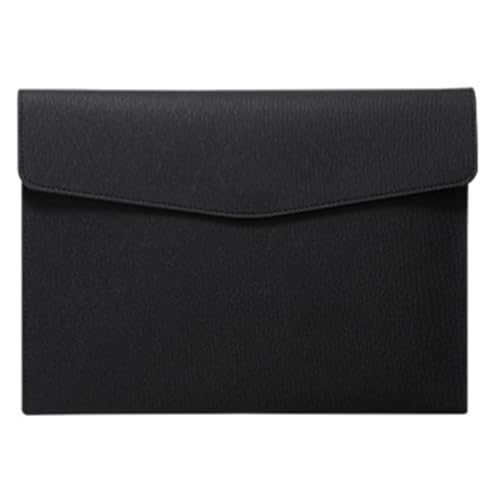 Lederumschlag Dokumententasche, Dokumentenhalter aus PU-Leder, A4, Aktenordner, Umschlaghülle, Geldbeutel, mehrfarbig, 33 x 24 cm(Black) von VDCVADKYE